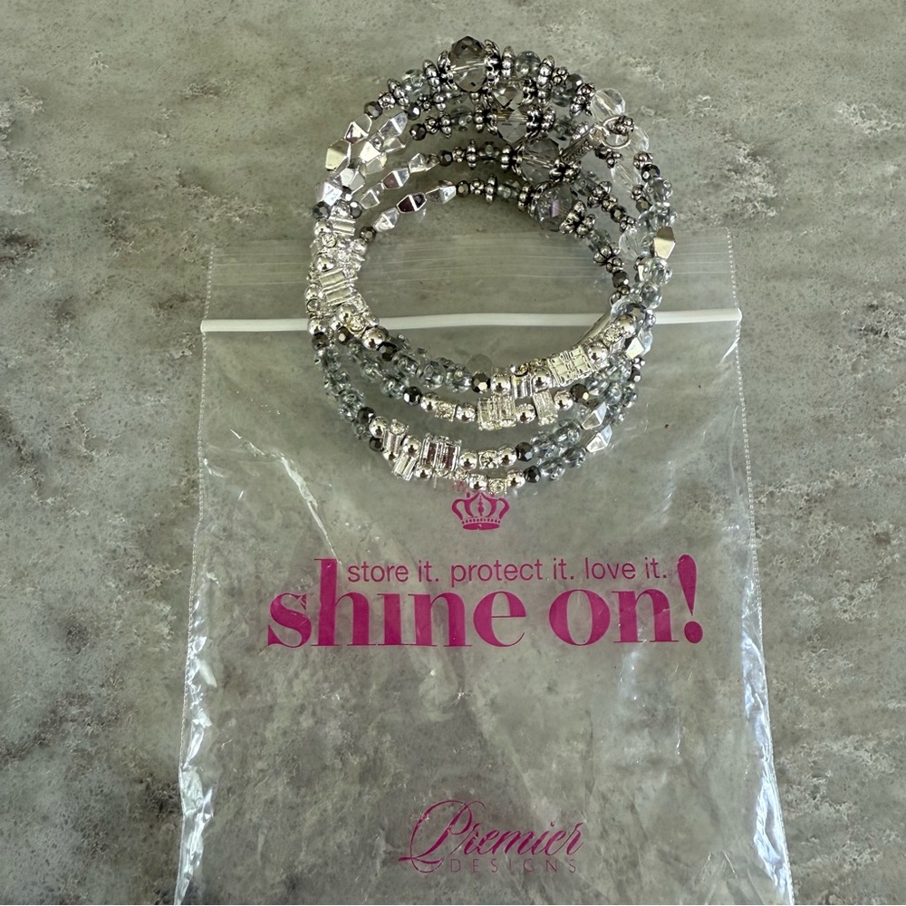 NWT Premier designs Shine On Rhinestone Wrap Bracelet